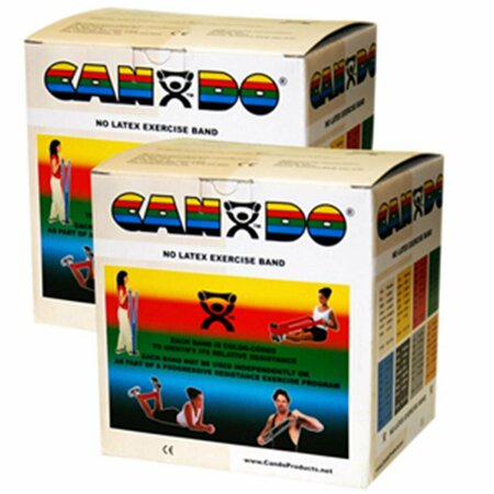 CANDO INTERNATIONAL Latex Free Exercise Band, 100 yards - Tan, 2X Light CanDo-10-5650